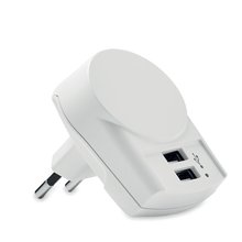 Cargador Enchufe UE 2 Puertos USB Blanco