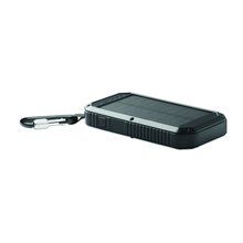 Cargador Solar 8000mAh con Luz 21 LEDs Negro