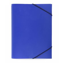 Carpeta en resistente PVC con gomas elásticas Azul