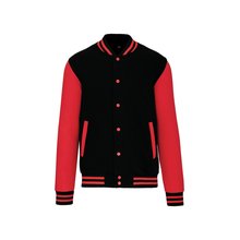 Cazadora béisbol unisex Black / Red XS