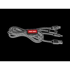 Cable 3 en 1 con Conector 120cm | Zona 1 | 27 x 9