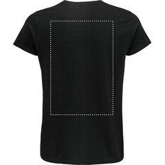 Camiseta ajustada de cuello redondo para hombre | Trasero