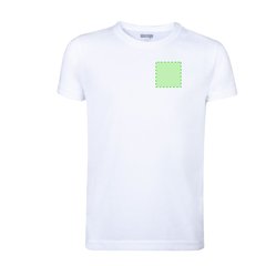 Camiseta niño/niña blanca transpirable textura algodón | Area 1