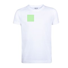 Camiseta niño/niña blanca transpirable textura algodón | Area 2