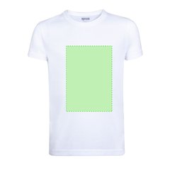 Camiseta niño/niña blanca transpirable textura algodón | Area 3