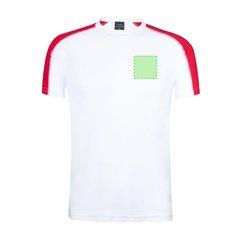 Camiseta técnica blanca con franja de color | Area 2