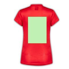 Camiseta técnica mujer en variedad colores con diseño en espalda y mangas transpirable | Area 7