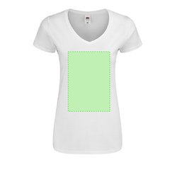 Camiseta V-Neck Entallada Algodón Mujer | Area 3 | 220 x 300