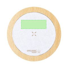 Cargador Qi 15W de Cáñamo y Madera | Centrado parte superior | 40 x 13