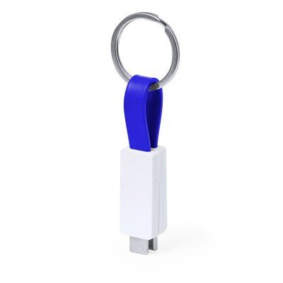 Cable cargador llavero USB Tipo C Azul