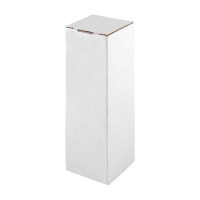 Caja automontable blanca para botellas