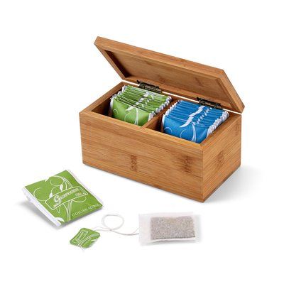 Caja de Té en Bambú con Cierre Magnético Natural