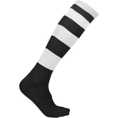 Calcetines altos a rayas unisex Black / White 47/50 EU