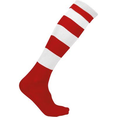 Calcetines altos a rayas unisex Rojo 39/42 EU