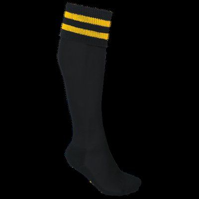 Calcetines deportivos altos Black / Sporty Yellow 31/34 EU