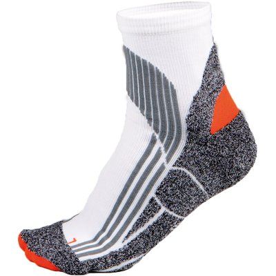 Calcetines técnicos running transpirables White / Grey / Orange 35/38 EU