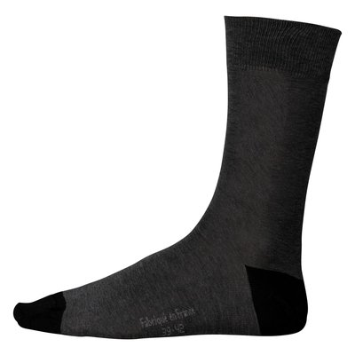 Calcetines de vestir algodón orgánico Negro / Gris 43/46 EU