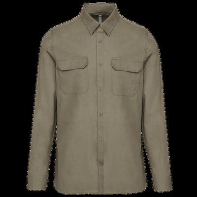 Camisa con 2 bolsillos parche Light khaki M