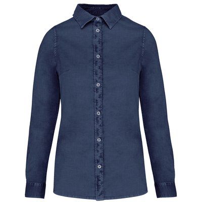 Camisa ajustada eco mujer Washed Navy XS