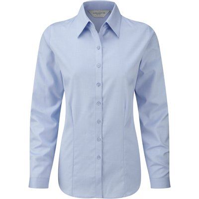 Camisa ajustada manga larga mujer Light Blue XS