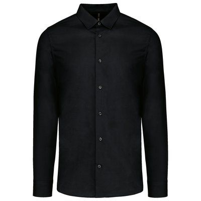 Camisa algodón para hombre entallada Black 3XL