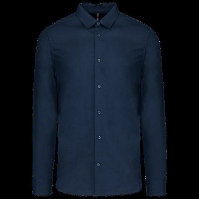 Camisa algodón para hombre entallada Navy 3XL