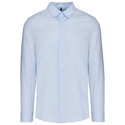 Camisa algodón para hombre entallada Striped Pale Blue / White L