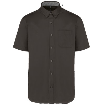 Camisa de algodón manga corta hombre Gris XXL