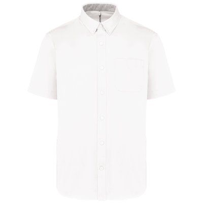 Camisa de algodón manga corta hombre White XS