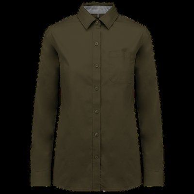 Camisa de algodón de manga larga Light khaki M