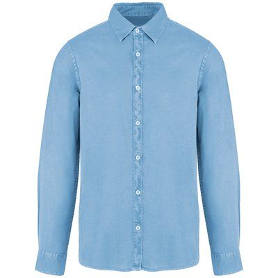 Camisa algodón orgánico hombre Washed Cool Blue S