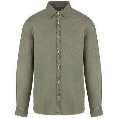 Camisa algodón orgánico hombre Washed Pale Khaki L