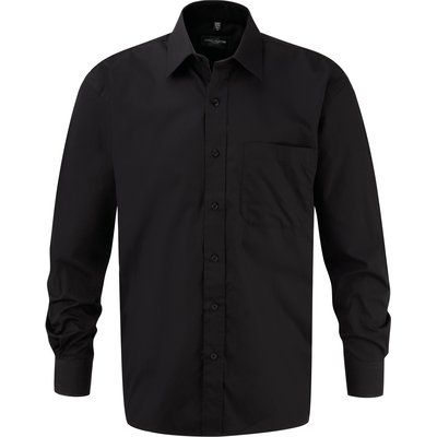 Camisa de algodón puro hombre Black S