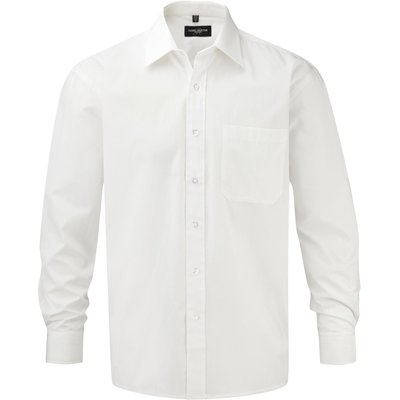 Camisa de algodón puro hombre Blanco 4XL