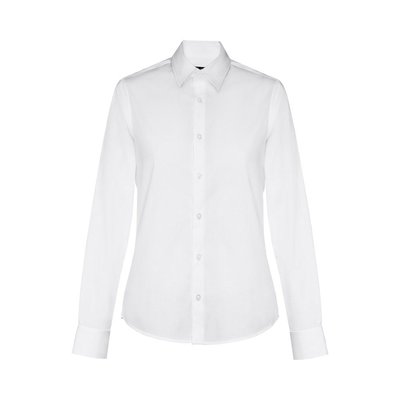 Camisa blanca de popelina mujer