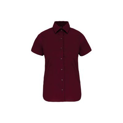 Camisa cómoda manga corta mujer Wine XXL