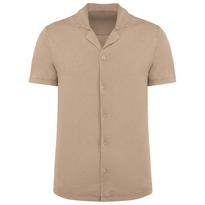 Camisa con cuello bowling Washed Cream Coffee S