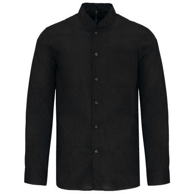 Camisa cuello mao hombre Black S