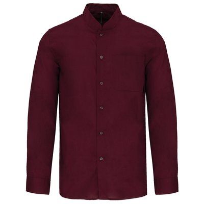 Camisa cuello mao hombre Wine XXL