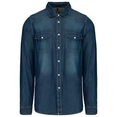 Camisa denim manga larga Blue Jean S