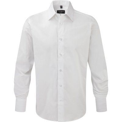 Camisa entallada larga hombre White XXL