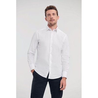 Camisa entallada larga hombre