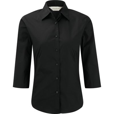 Camisa entallada media manga Black XS