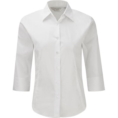 Camisa entallada media manga White M