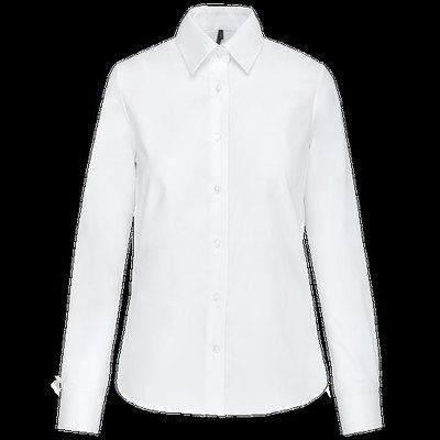 Camisa entallada mujer tejido de cuidado fácil White XS