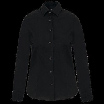 Camisa entallado manga larga mujer Black M