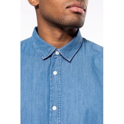 Camisa hombre algodón efecto Denim