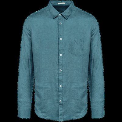 Camisa de lino hombre Adriatic Blue 3XL