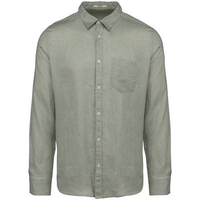 Camisa de lino hombre Almond Green 3XL