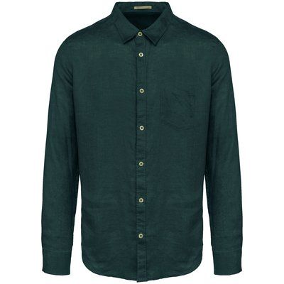 Camisa de lino hombre Amazon Green XS